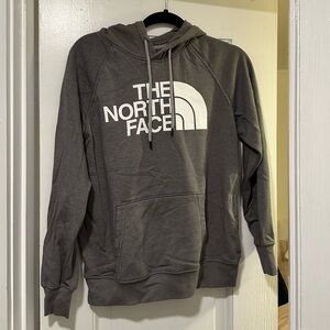 Grey North Face logo hoodie Size Small